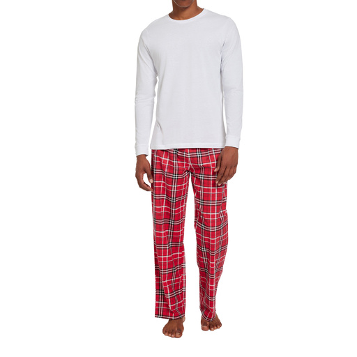 SUPASOFT APPAREL LFPSETM | Men's Long Sleeve Top and Flannel Pants Set