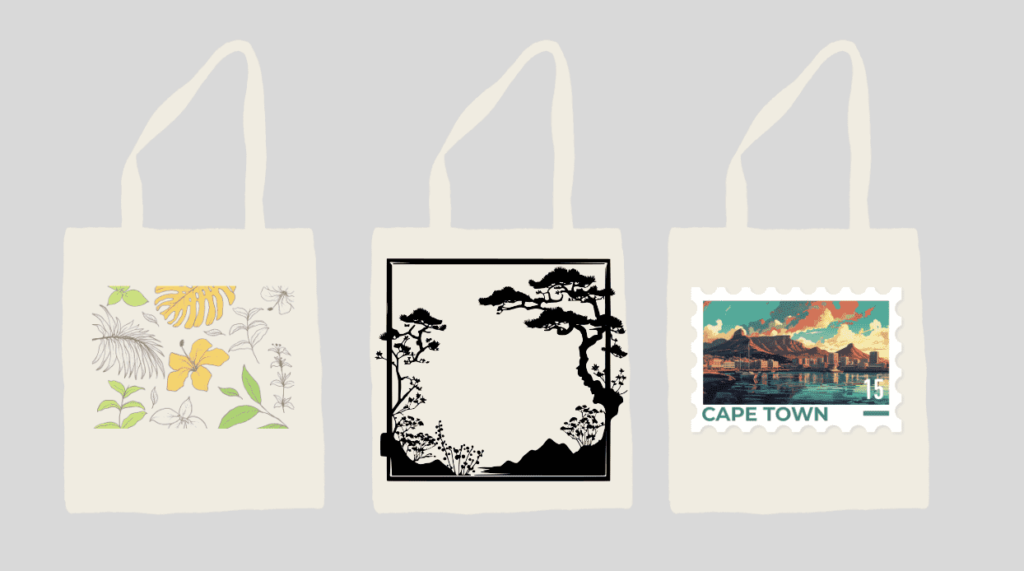 tote bags with natured inspired designs