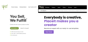 placeit and awkward styles homepage