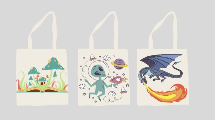 Fantasy and Sci-Fi tote bag design ideas