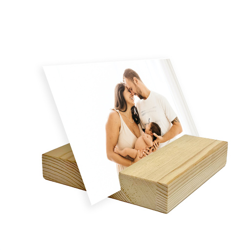 Generic Brand - Horizontal Wooden Photo Card Base Natural Pine - STND-SQUAREH