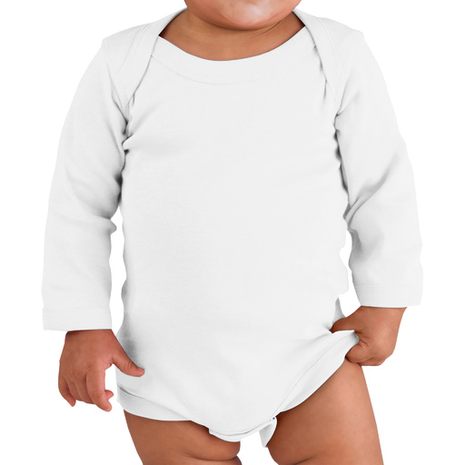 Rabbit Skins - Infant Long Sleeve Baby Rib Bodysuit - 4411