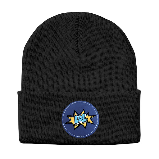 Sportsman - Solid Knit Beanie with Round Leather Patch - SP12-ROU