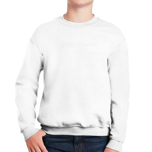  Gildan Youth Hooded Sweatshirt, Style G18500B White