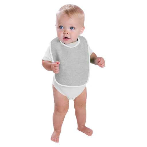 Rabbit Skins - Infant Contrast Trim Premium Jersey Bib - 1004