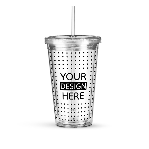 Generic Brand DRINKWARE-GCUP  Cold cup Tumbler with Straw 16 oz