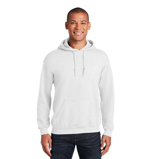 18500 Gildan Heavy Blend™ Hooded Sweatshirt White – Detail Basics