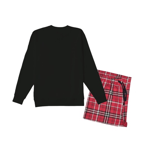 Supasoft Apparel - Men's Crewneck Sweatshirt and Flannel Pants Set - CFPSETM