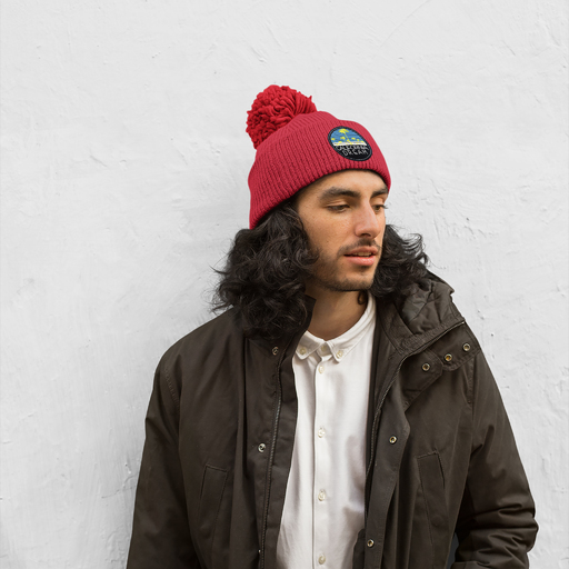 Sportsman - Knit Beanie with Round Leather Patch - SP15-ROU