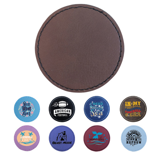 Generic Brand - Round Faux Leather Patch (1, 5, 10, 25, 50, and 100pcs) - PTH-PATCH-ROU