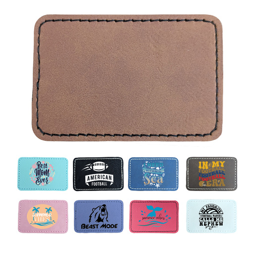 Generic Brand - Rectangle Faux Leather Patch (1, 5, 10, 25, 50, and 100pcs) - PTH-PATCH-REC