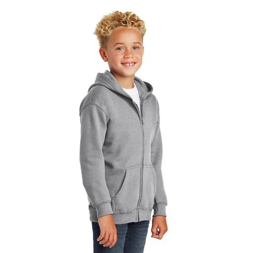 18600B - Gildan Youth Heavy Blend Full-Zip Hooded Sweatshirt