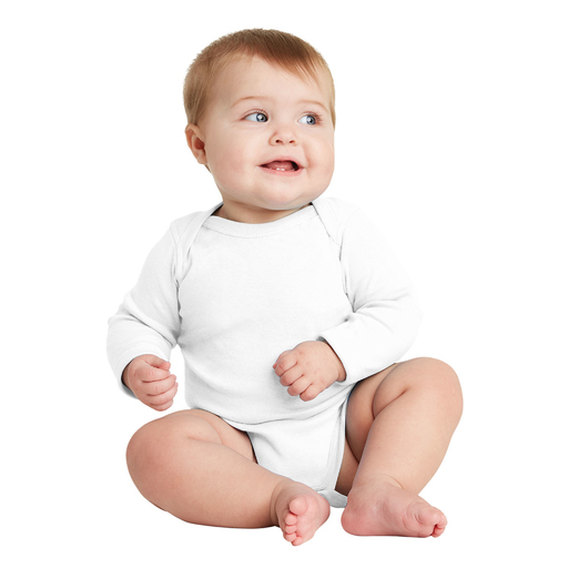 Rabbit Skins - Infant Long Sleeve Baby Rib Bodysuit - 4411