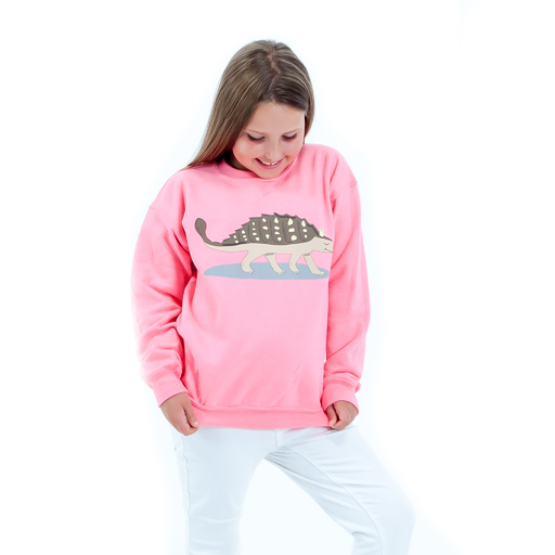 18000B Gildan Heavy Blend™ Youth Sweatshirt Safety Pink – Detail