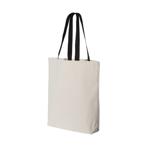 Q-Tees - Canvas Tote with Contrast-Color Handles - Q4400